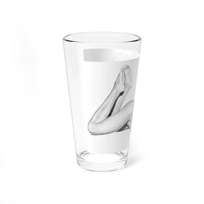 Linda Blair #172 - Nude Pencil Drawing (Vintage Female Icon) Pint Glass 16oz - Go Mug Yourself