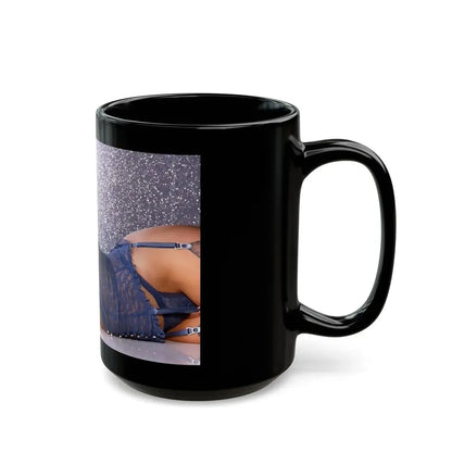Linda Blair #175 - Topless (Vintage Female Icon) Black Coffee Mug - Go Mug Yourself