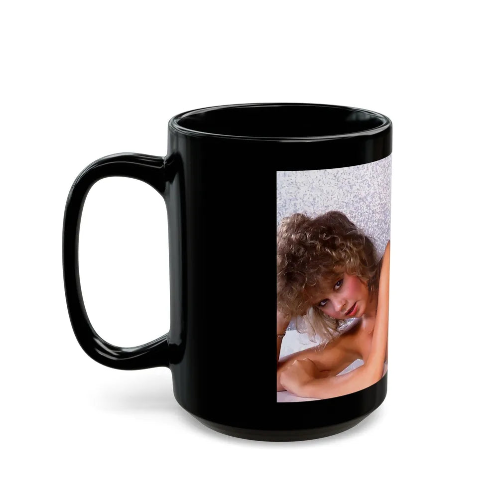 Linda Blair #175 - Topless (Vintage Female Icon) Black Coffee Mug-Go Mug Yourself