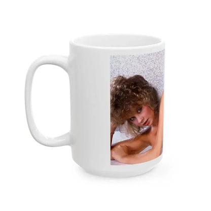 Linda Blair #175 - Topless (Vintage Female Icon) White Coffee Mug - Go Mug Yourself