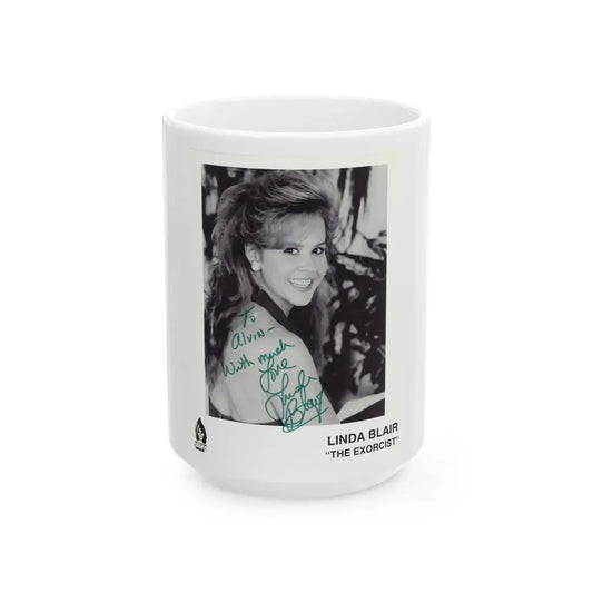Linda Blair #183 (Vintage Female Icon) White Coffee Mug 15oz - Go Mug Yourself
