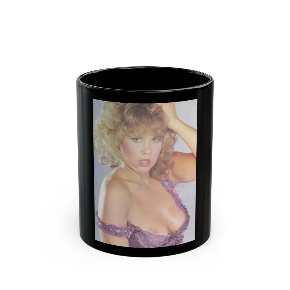 Linda Blair #187 - Topless (Vintage Female Icon) Black Coffee Mug-11oz-Go Mug Yourself