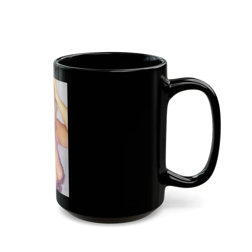 Linda Blair #187 - Topless (Vintage Female Icon) Black Coffee Mug-Go Mug Yourself