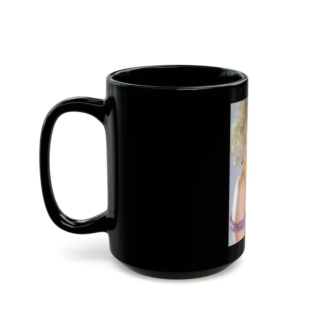 Linda Blair #187 - Topless (Vintage Female Icon) Black Coffee Mug - Go Mug Yourself