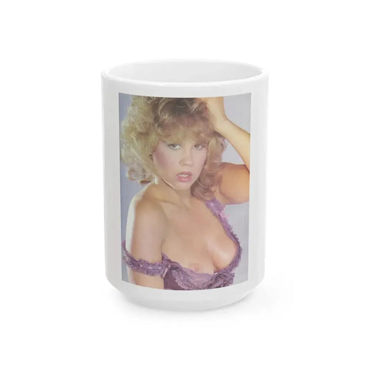 Linda Blair #187 - Topless (Vintage Female Icon) White Coffee Mug 15oz - Go Mug Yourself