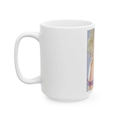 Linda Blair #187 - Topless (Vintage Female Icon) White Coffee Mug - Go Mug Yourself