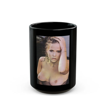 Linda Blair #189 - Topless (Vintage Female Icon) Black Coffee Mug-15oz-Go Mug Yourself