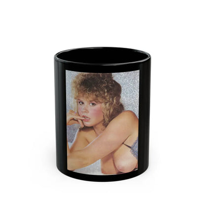 Linda Blair #190 - Topless (Vintage Female Icon) Black Coffee Mug-11oz-Go Mug Yourself