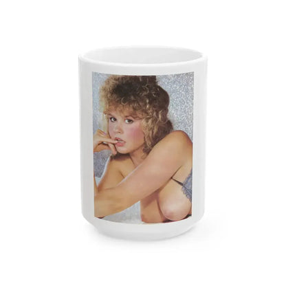 Linda Blair #190 - Topless (Vintage Female Icon) White Coffee Mug 15oz - Go Mug Yourself