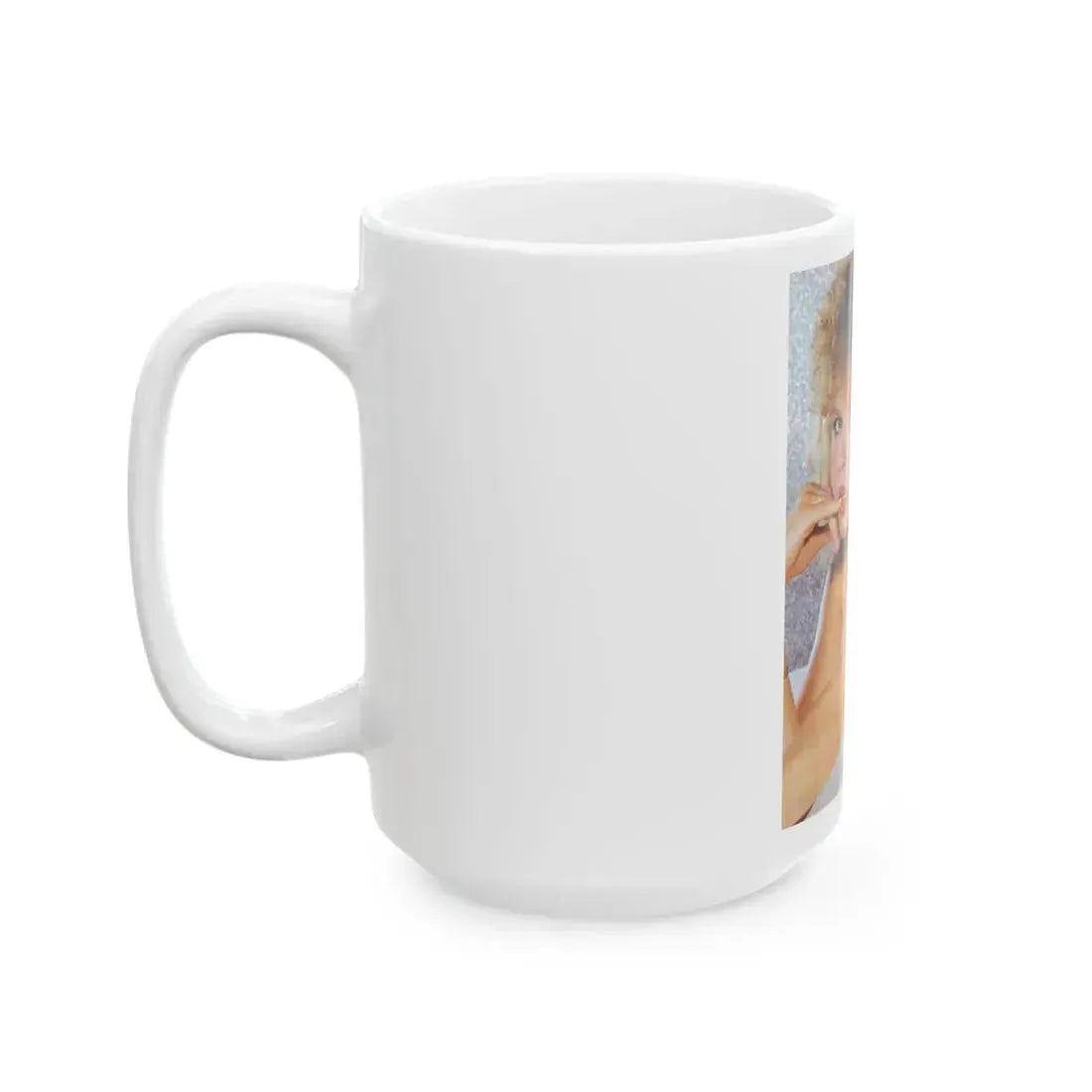 Linda Blair #190 - Topless (Vintage Female Icon) White Coffee Mug - Go Mug Yourself