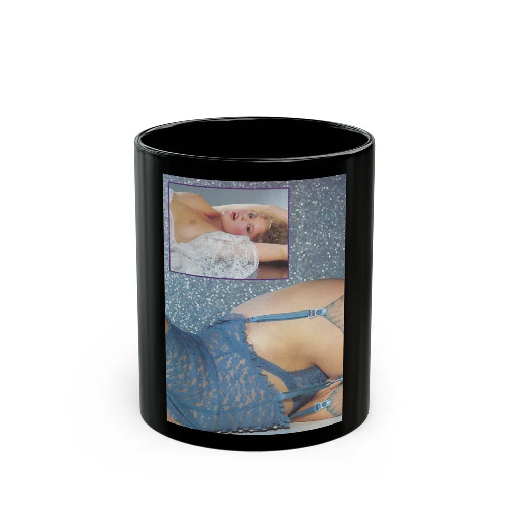 Linda Blair #191 - Topless (Vintage Female Icon) Black Coffee Mug-11oz-Go Mug Yourself