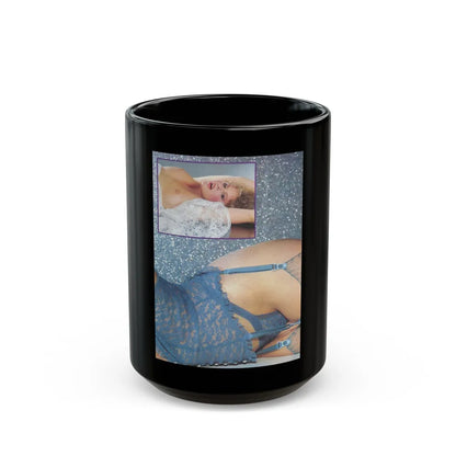 Linda Blair #191 - Topless (Vintage Female Icon) Black Coffee Mug-15oz-Go Mug Yourself