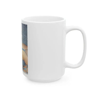 Linda Blair #191 - Topless (Vintage Female Icon) White Coffee Mug - Go Mug Yourself