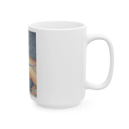 Linda Blair #191 - Topless (Vintage Female Icon) White Coffee Mug - Go Mug Yourself