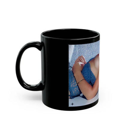 Linda Blair #193 - Topless (Vintage Female Icon) Black Coffee Mug - Go Mug Yourself