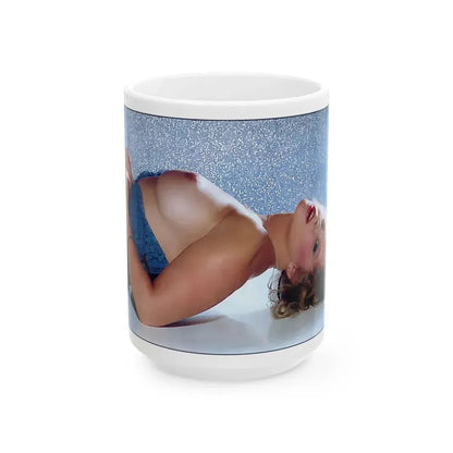 Linda Blair #193 - Topless (Vintage Female Icon) White Coffee Mug 15oz - Go Mug Yourself