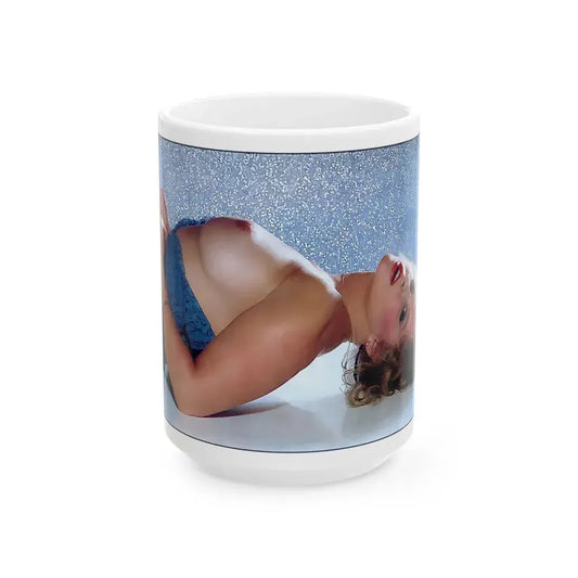 Linda Blair #193 - Topless (Vintage Female Icon) White Coffee Mug 15oz - Go Mug Yourself