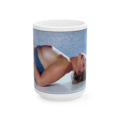 Linda Blair #193 - Topless (Vintage Female Icon) White Coffee Mug 15oz - Go Mug Yourself
