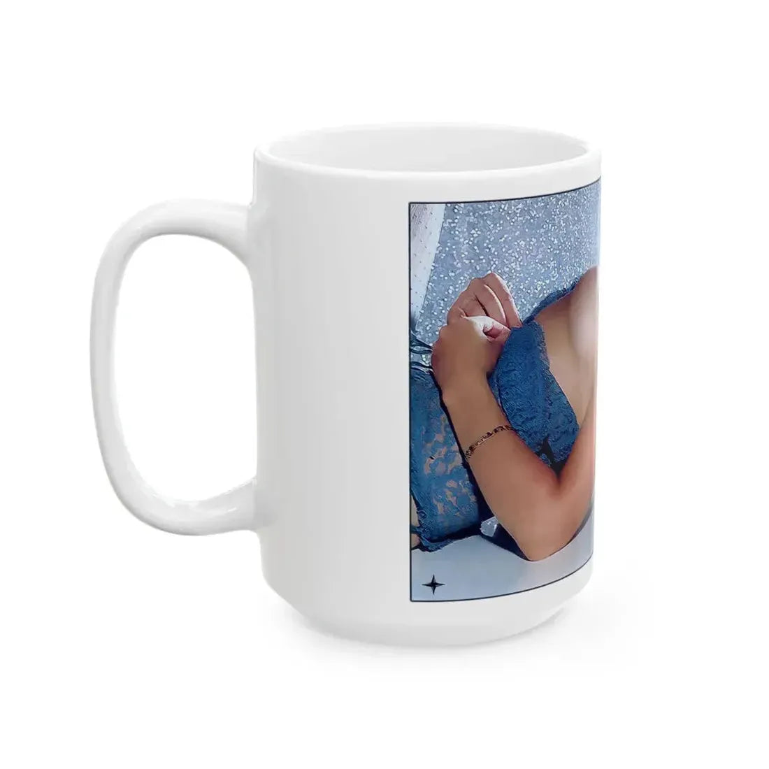 Linda Blair #193 - Topless (Vintage Female Icon) White Coffee Mug - Go Mug Yourself