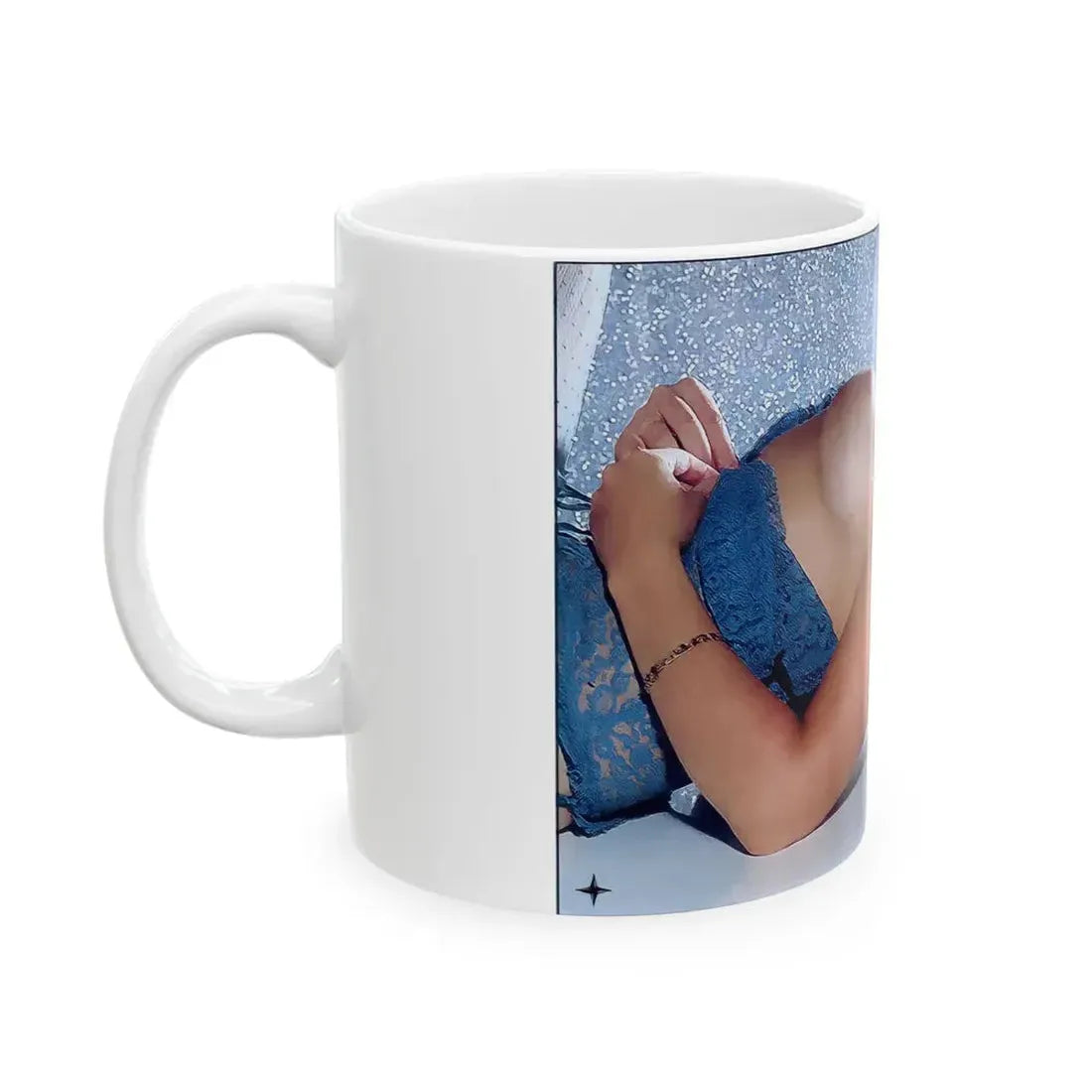 Linda Blair #193 - Topless (Vintage Female Icon) White Coffee Mug - Go Mug Yourself
