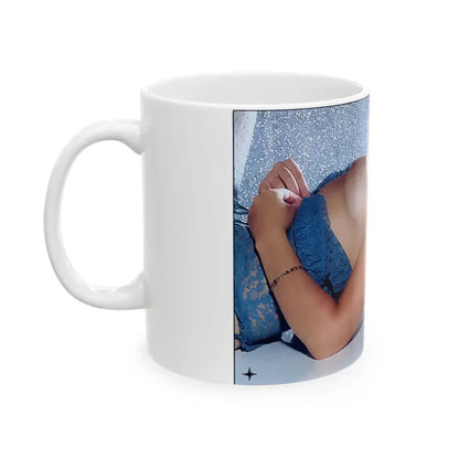 Linda Blair #193 - Topless (Vintage Female Icon) White Coffee Mug - Go Mug Yourself