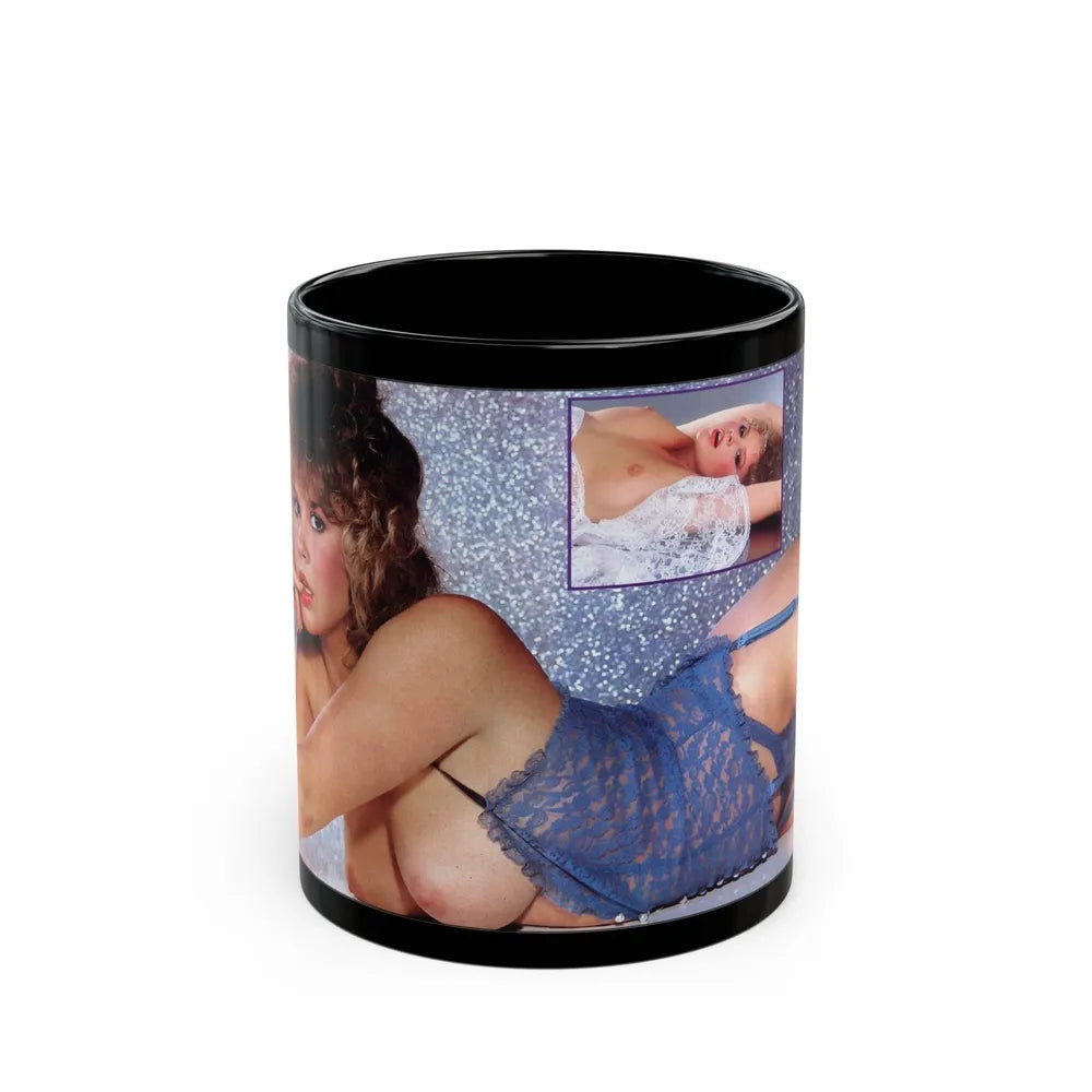 Linda Blair #194 - Topless (Vintage Female Icon) Black Coffee Mug-11oz-Go Mug Yourself