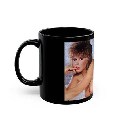 Linda Blair #194 - Topless (Vintage Female Icon) Black Coffee Mug-Go Mug Yourself