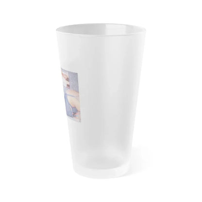 Linda Blair #194 - Topless (Vintage Female Icon) Frosted Pint Glass 16oz - Go Mug Yourself