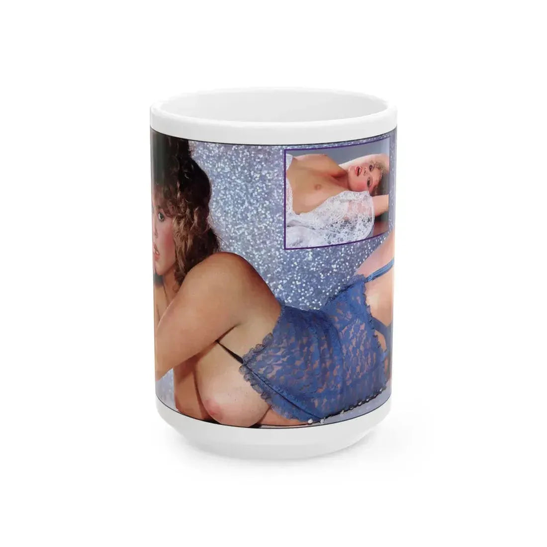 Linda Blair #194 - Topless (Vintage Female Icon) White Coffee Mug 15oz - Go Mug Yourself