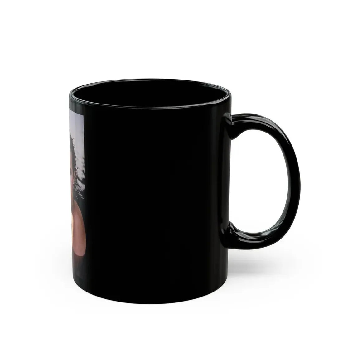 Linda Blair #196 - Topless (Vintage Female Icon) Black Coffee Mug - Go Mug Yourself
