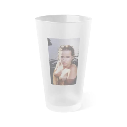 Linda Blair #196 - Topless (Vintage Female Icon) Frosted Pint Glass 16oz 16oz Frosted - Go Mug Yourself