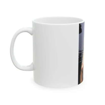 Linda Blair #196 - Topless (Vintage Female Icon) White Coffee Mug - Go Mug Yourself