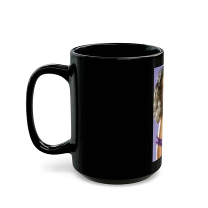 Linda Blair #197 - Partially Topless (Vintage Female Icon) Black Coffee Mug - Go Mug Yourself
