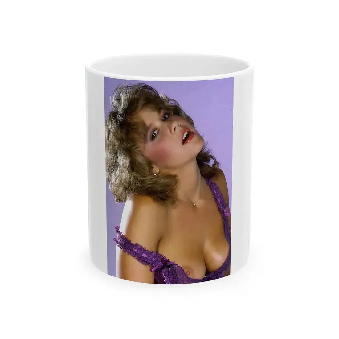 Linda Blair #197 - Partially Topless (Vintage Female Icon) White Coffee Mug 11oz - Go Mug Yourself