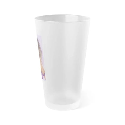Linda Blair #198 - Partially Topless (Vintage Female Icon) Frosted Pint Glass 16oz - Go Mug Yourself