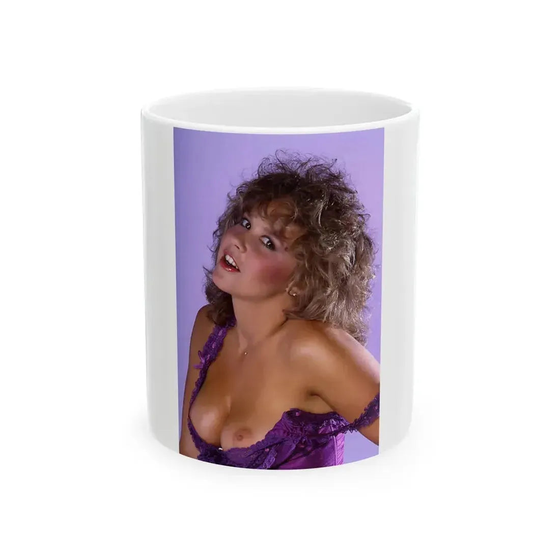 Linda Blair #198 - Partially Topless (Vintage Female Icon) White Coffee Mug 11oz - Go Mug Yourself