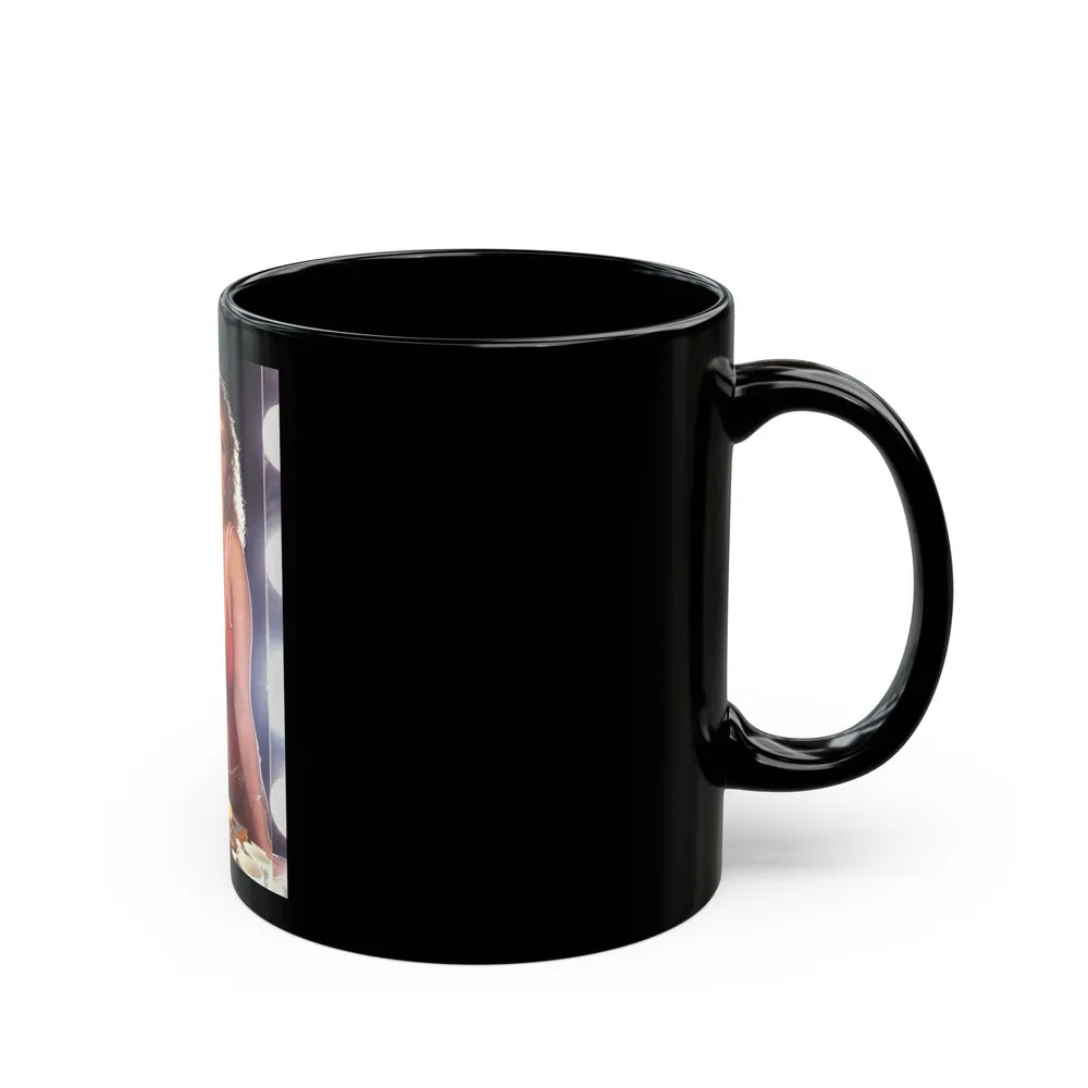 Linda Blair #201 (Vintage Female Icon) Black Coffee Mug-Go Mug Yourself