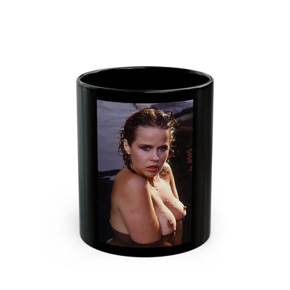 Linda Blair #202 - Topless (Vintage Female Icon) Black Coffee Mug-11oz-Go Mug Yourself