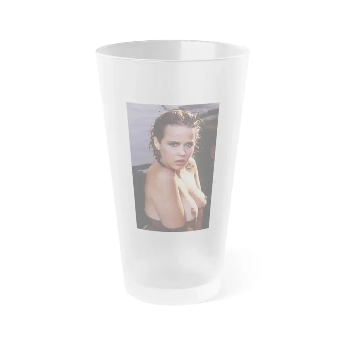 Linda Blair #202 - Topless (Vintage Female Icon) Frosted Pint Glass 16oz 16oz Frosted - Go Mug Yourself