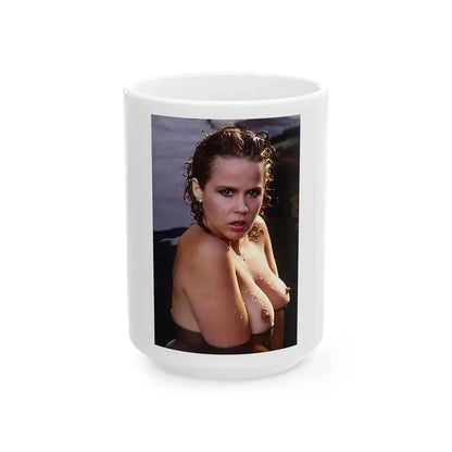 Linda Blair #202 - Topless (Vintage Female Icon) White Coffee Mug 15oz - Go Mug Yourself