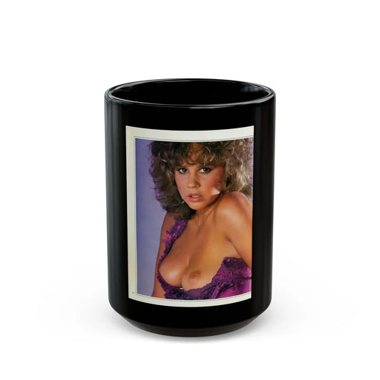 Linda Blair #209 - Topless (Vintage Female Icon) Black Coffee Mug-15oz-Go Mug Yourself