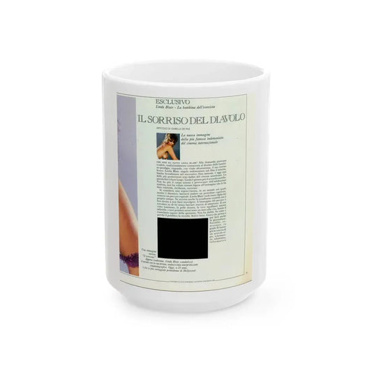 Linda Blair #210 (Vintage Female Icon) White Coffee Mug 15oz - Go Mug Yourself