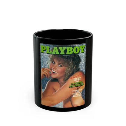 Linda Blair #211 - Italian Playboy Mag. '83 (Vintage Female Icon) Black Coffee Mug 11oz - Go Mug Yourself