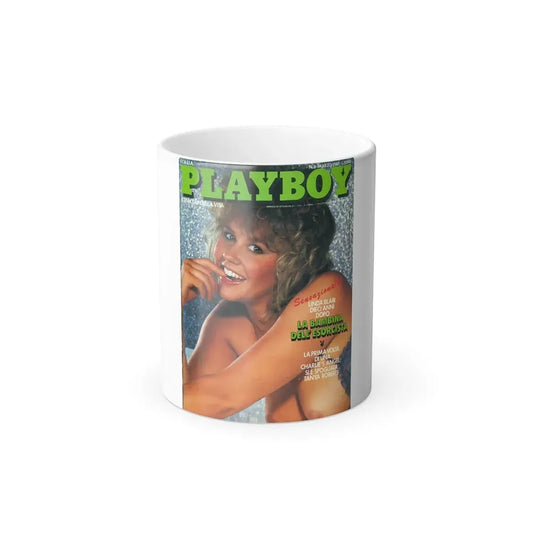 Linda Blair #211 - Italian Playboy Mag. '83 (Vintage Female Icon) Color Changing Mug 11oz 11oz - Go Mug Yourself