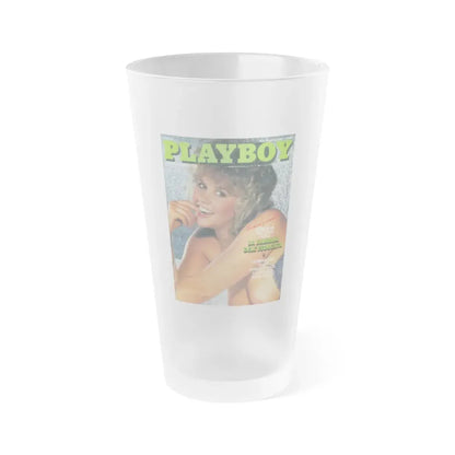 Linda Blair #211 - Italian Playboy Mag. '83 (Vintage Female Icon) Frosted Pint Glass 16oz 16oz Frosted - Go Mug Yourself