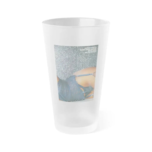 Linda Blair #212 - Italian Playboy Mag. '83 (Vintage Female Icon) Frosted Pint Glass 16oz 16oz Frosted - Go Mug Yourself