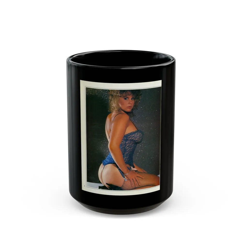 Linda Blair #213 (Vintage Female Icon) Black Coffee Mug-15oz-Go Mug Yourself