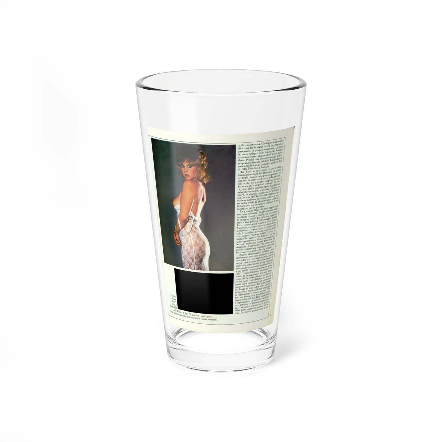 Linda Blair #214 - Topless (Vintage Female Icon) Pint Glass 16oz-16oz-Go Mug Yourself