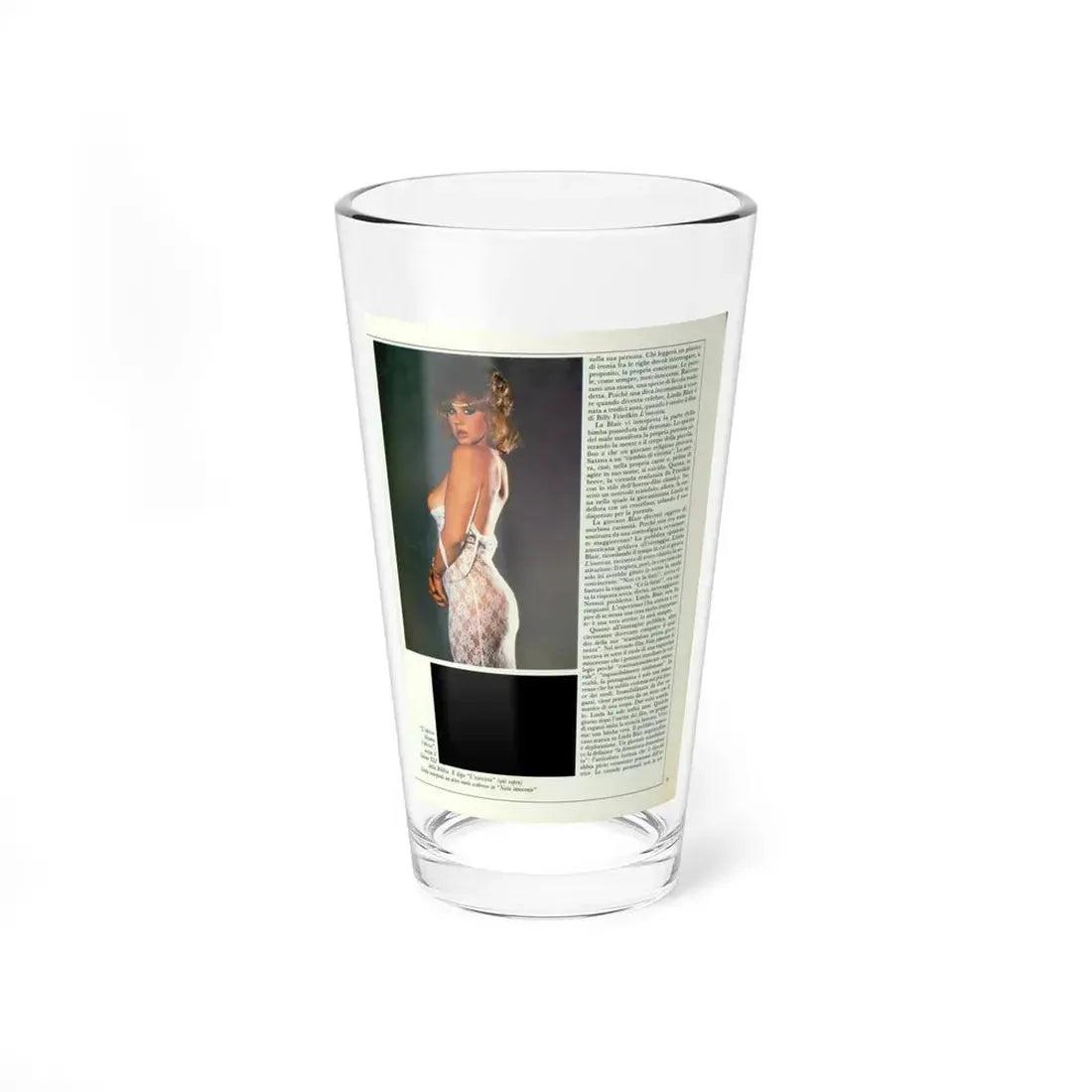 Linda Blair #214 - Topless (Vintage Female Icon) Pint Glass 16oz 16oz - Go Mug Yourself