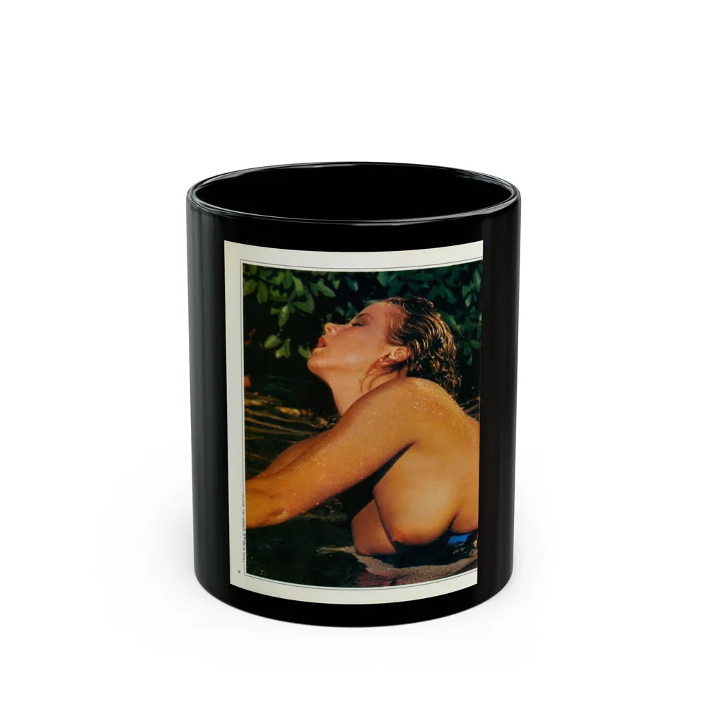 Linda Blair #215 - Topless (Vintage Female Icon) Black Coffee Mug-11oz-Go Mug Yourself